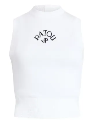 Patou ノースリーブ ニットトップ | ホワイト | FARFETCH JP