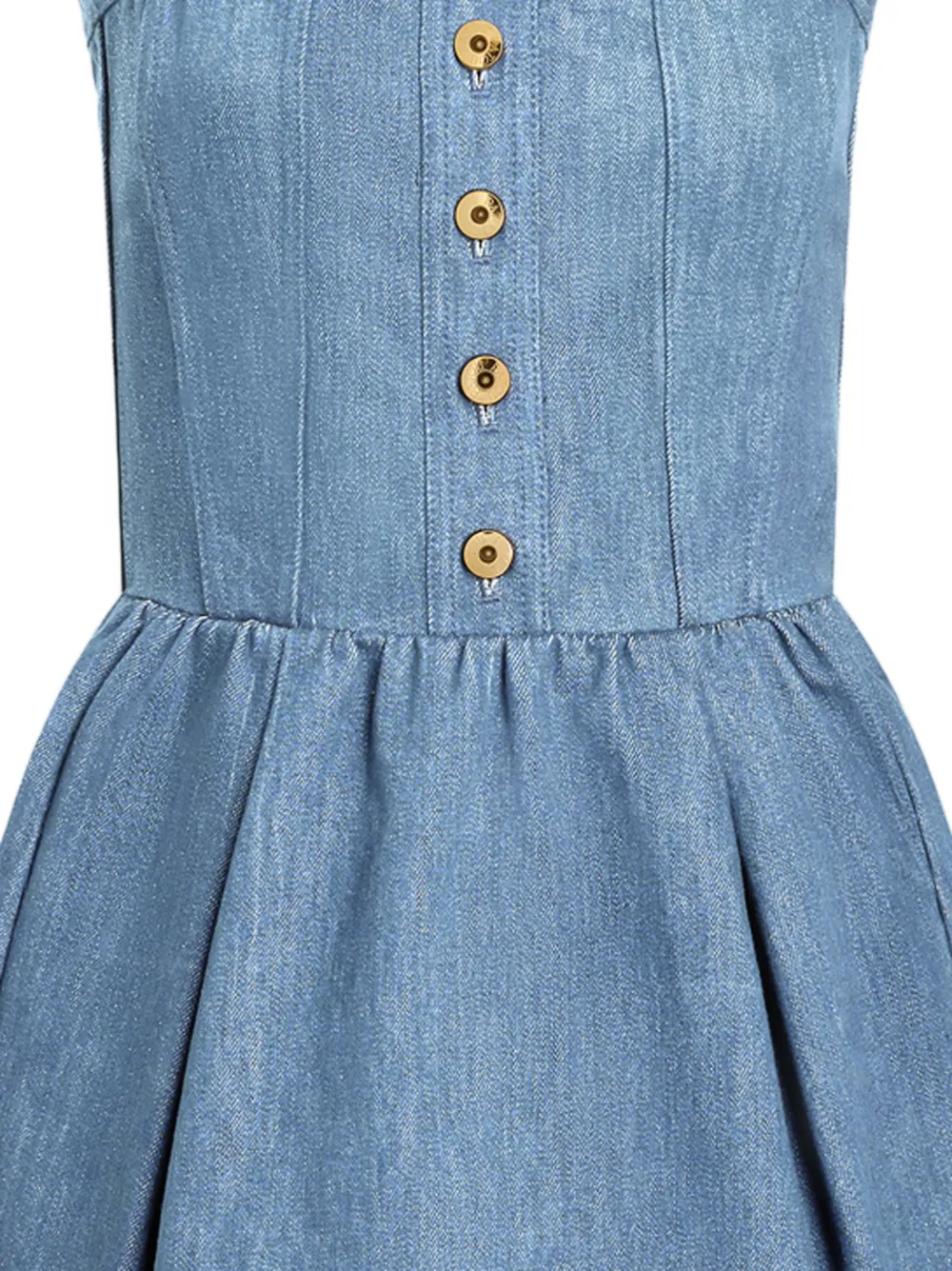 Patou Denim mini-jurk met korset Blauw