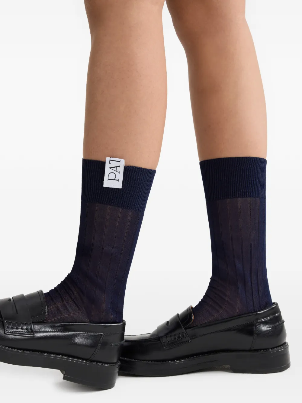  Patou Ribbed Socks - Blue 