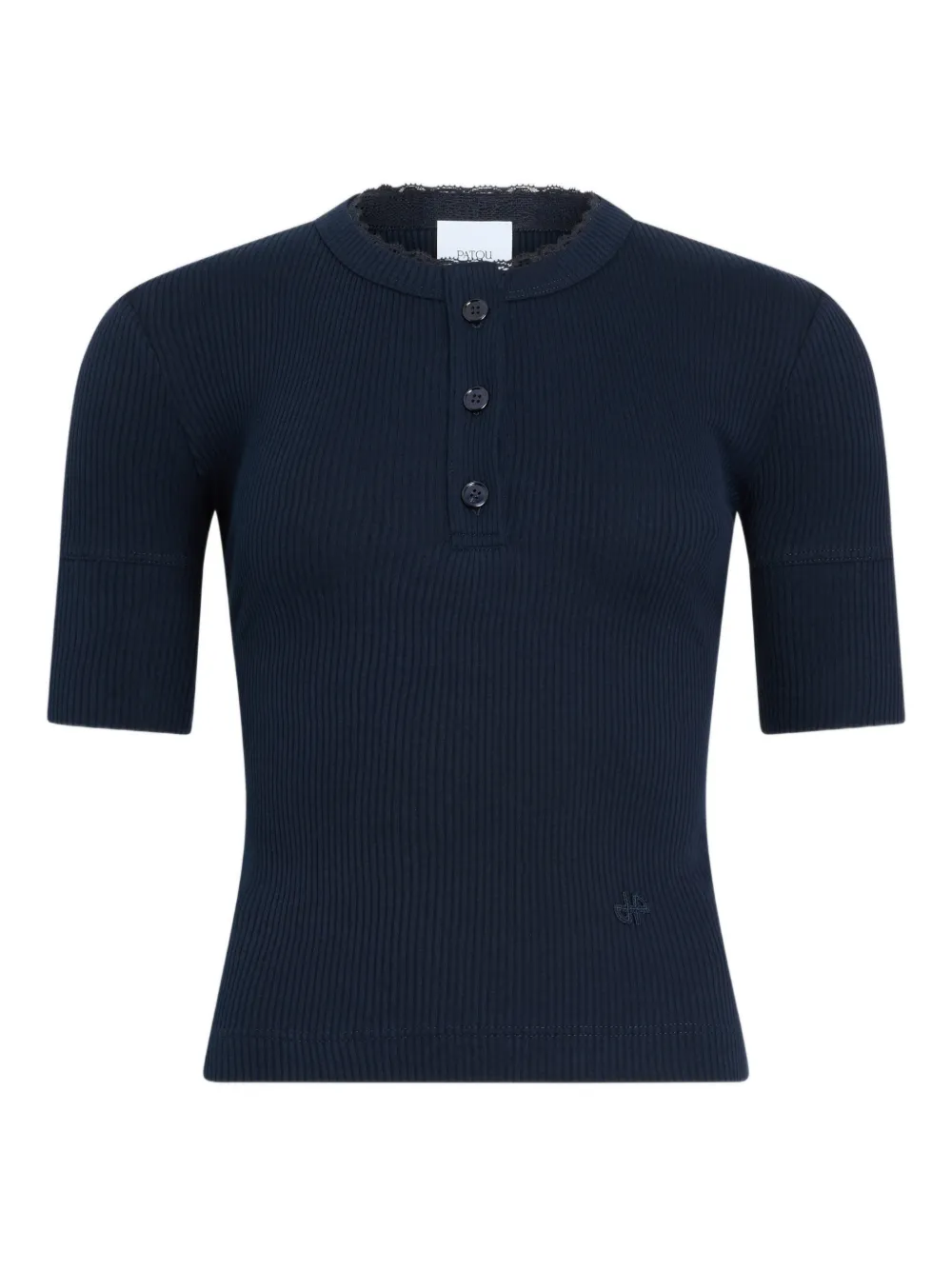 Patou T-shirt con bottoni - Blu