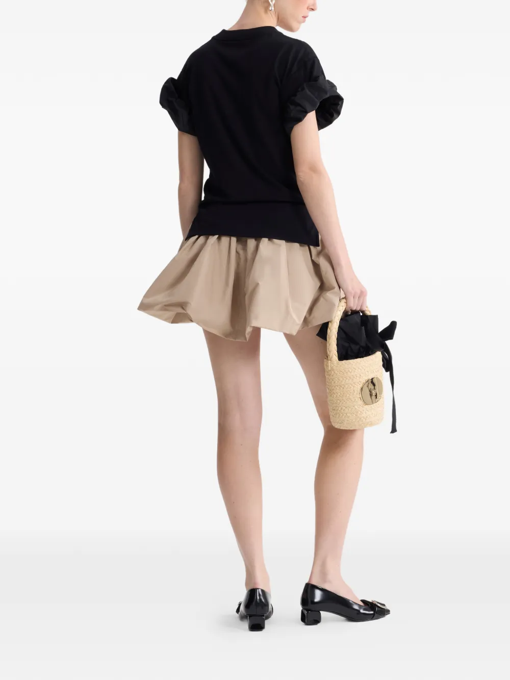  Patou Faille-sleeves T-shirt - Black 
