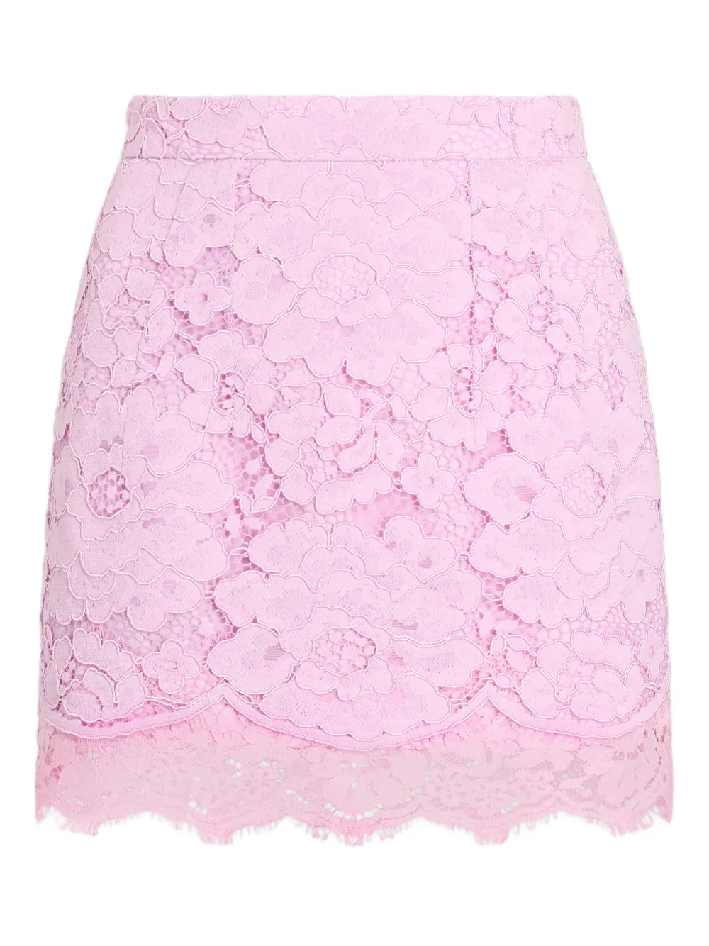 Patou Minigonna aderente in pizzo - Rosa
