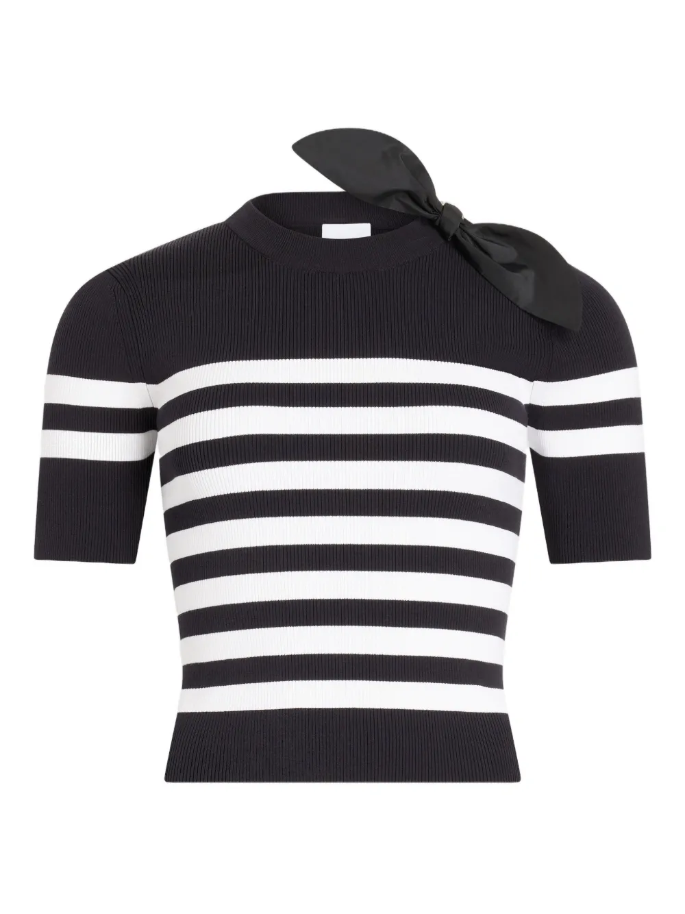 Patou T-shirt a righe con fiocco - Nero