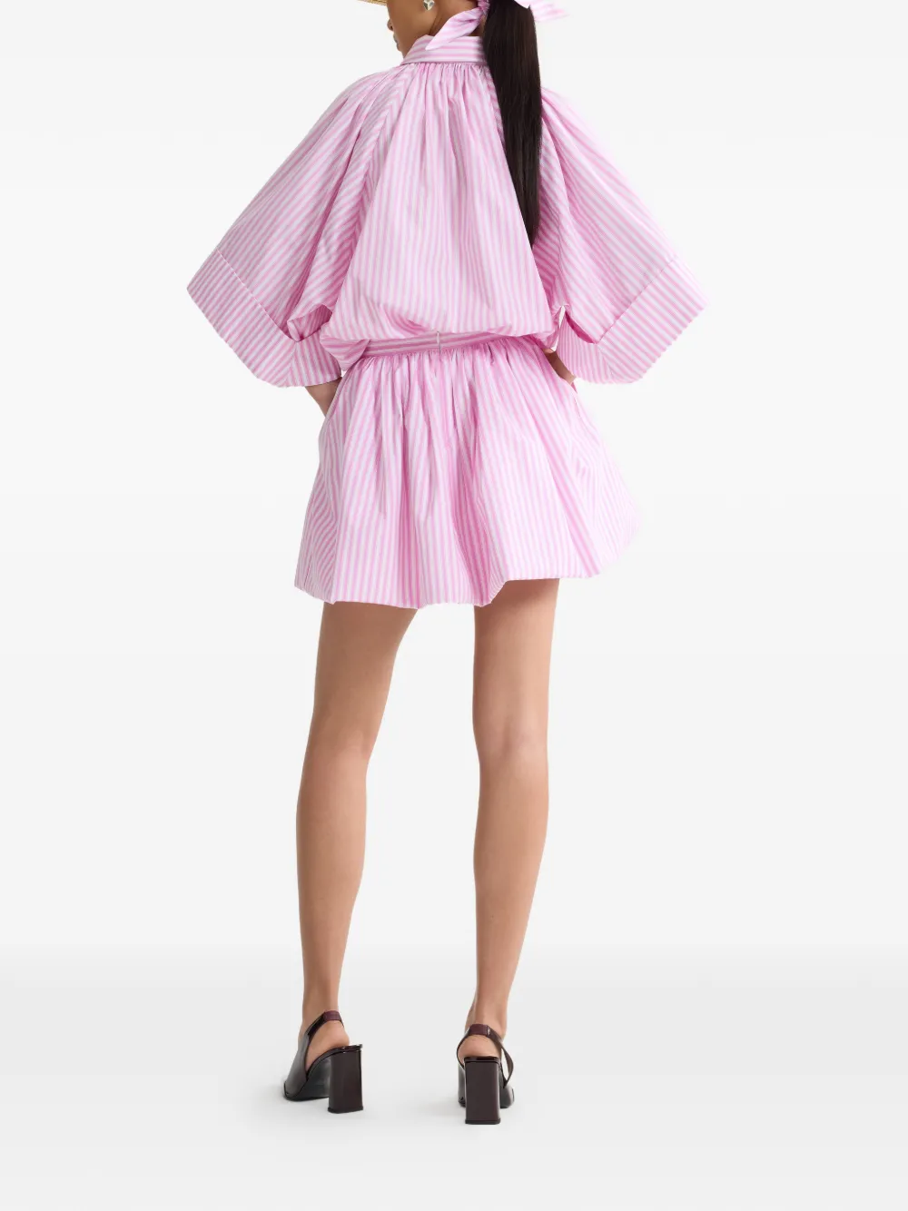 Patou Cropped gestreept shirt Roze