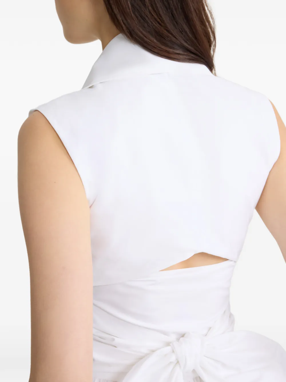 Patou Gedrapeerde midi-jurk Wit