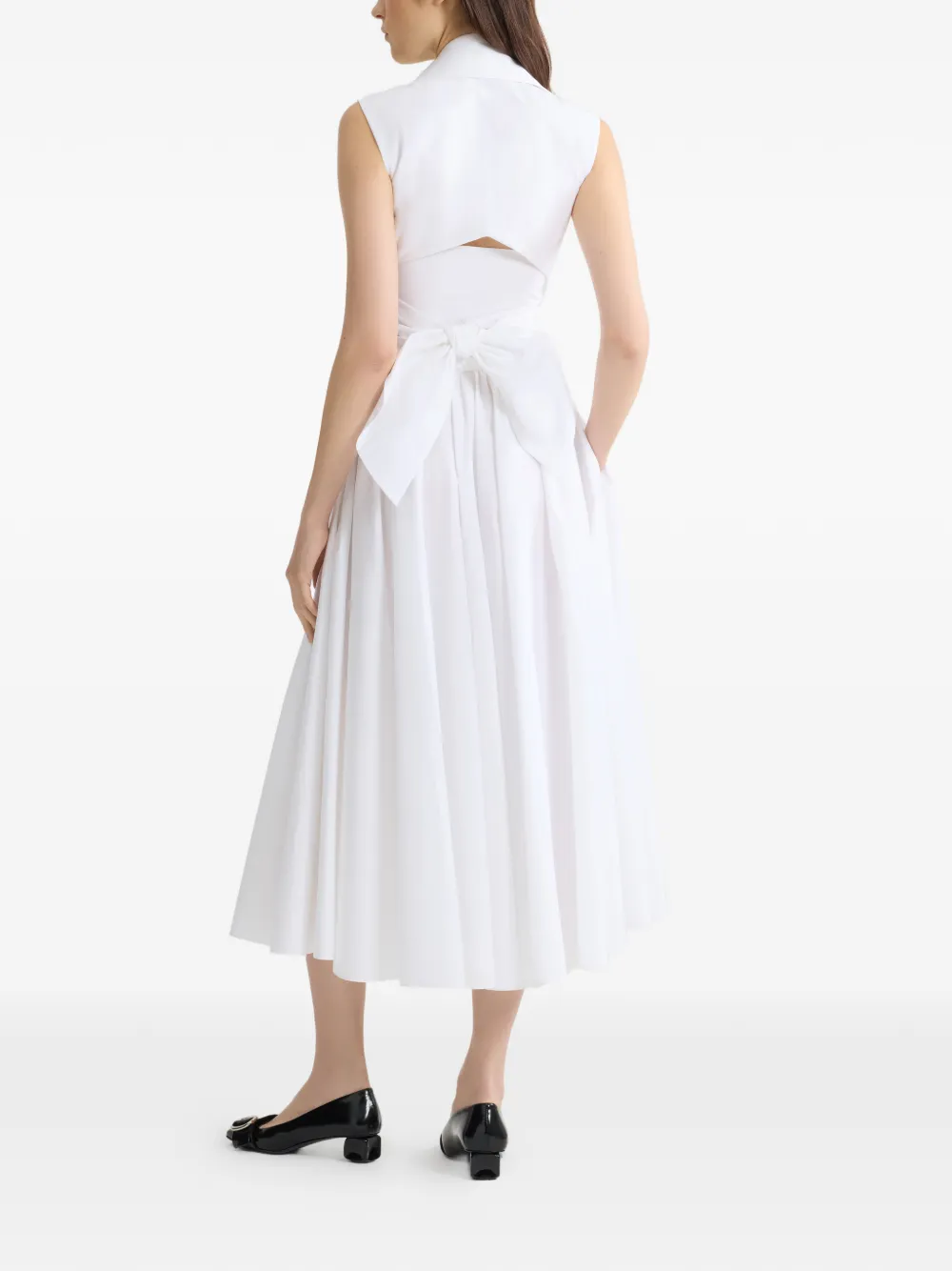  Patou Draped Midi Dress - White 