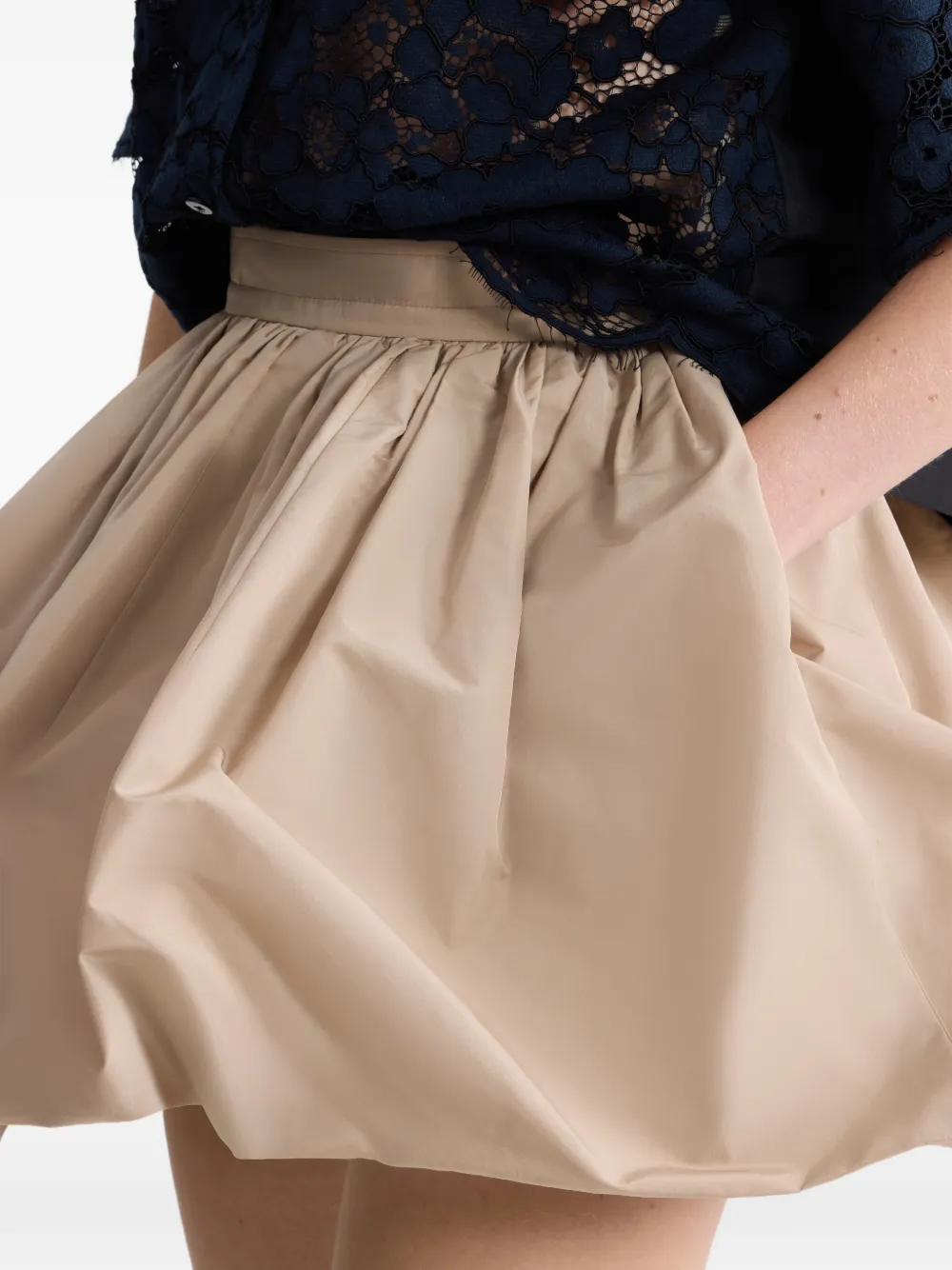 Patou Mini-plooirok Beige