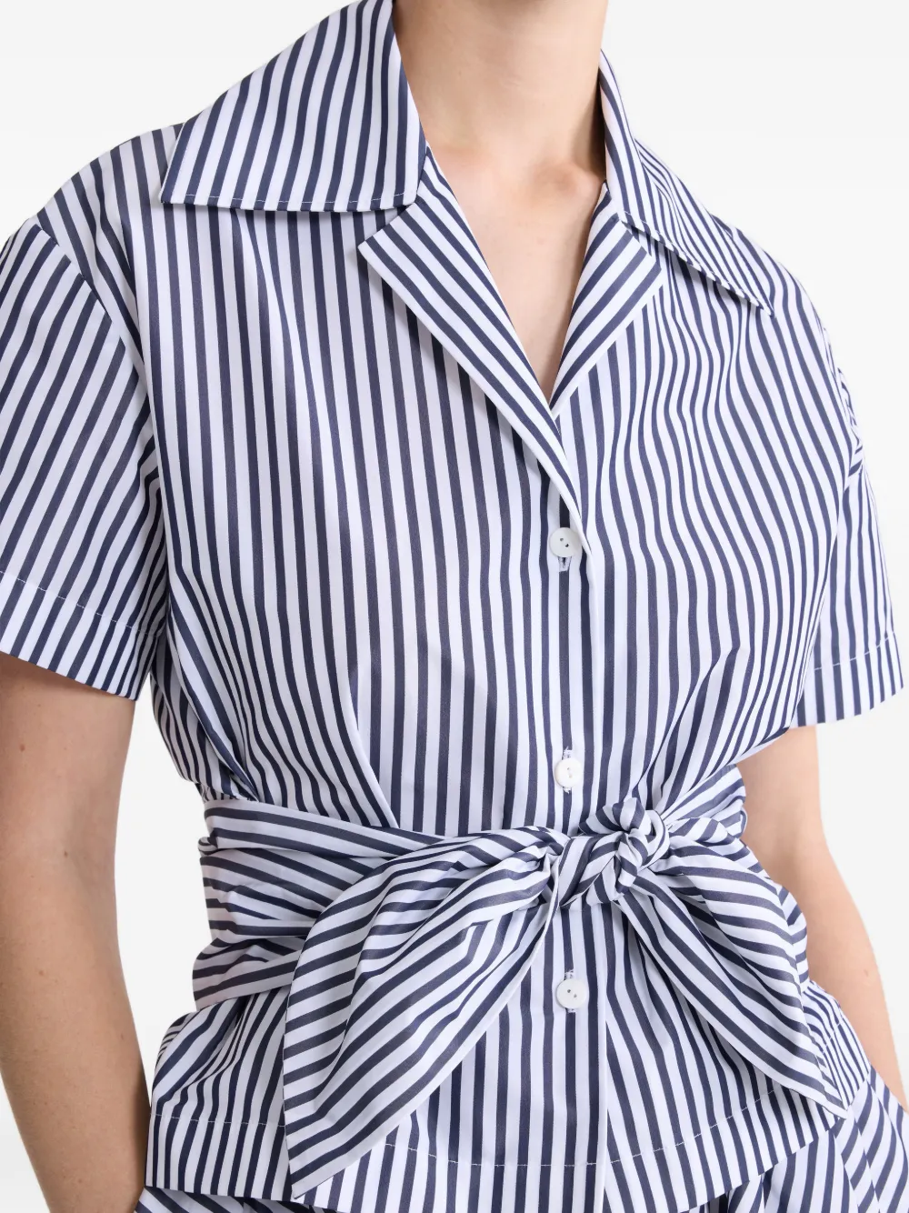 Patou Geknoopte blouse met strepen Wit