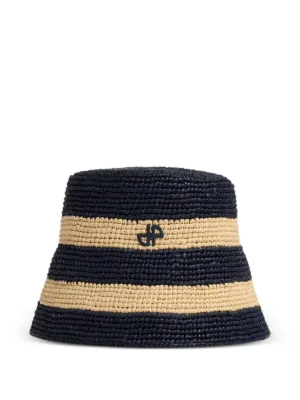 ISABEL MARANT Embroidered Logo Bucket Hat | Blue | FARFETCH ID display picture 1