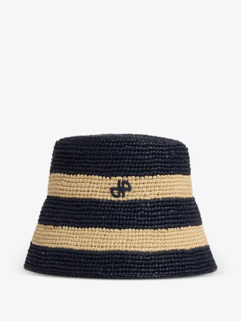Patou striped logo-embroidered bucket hat