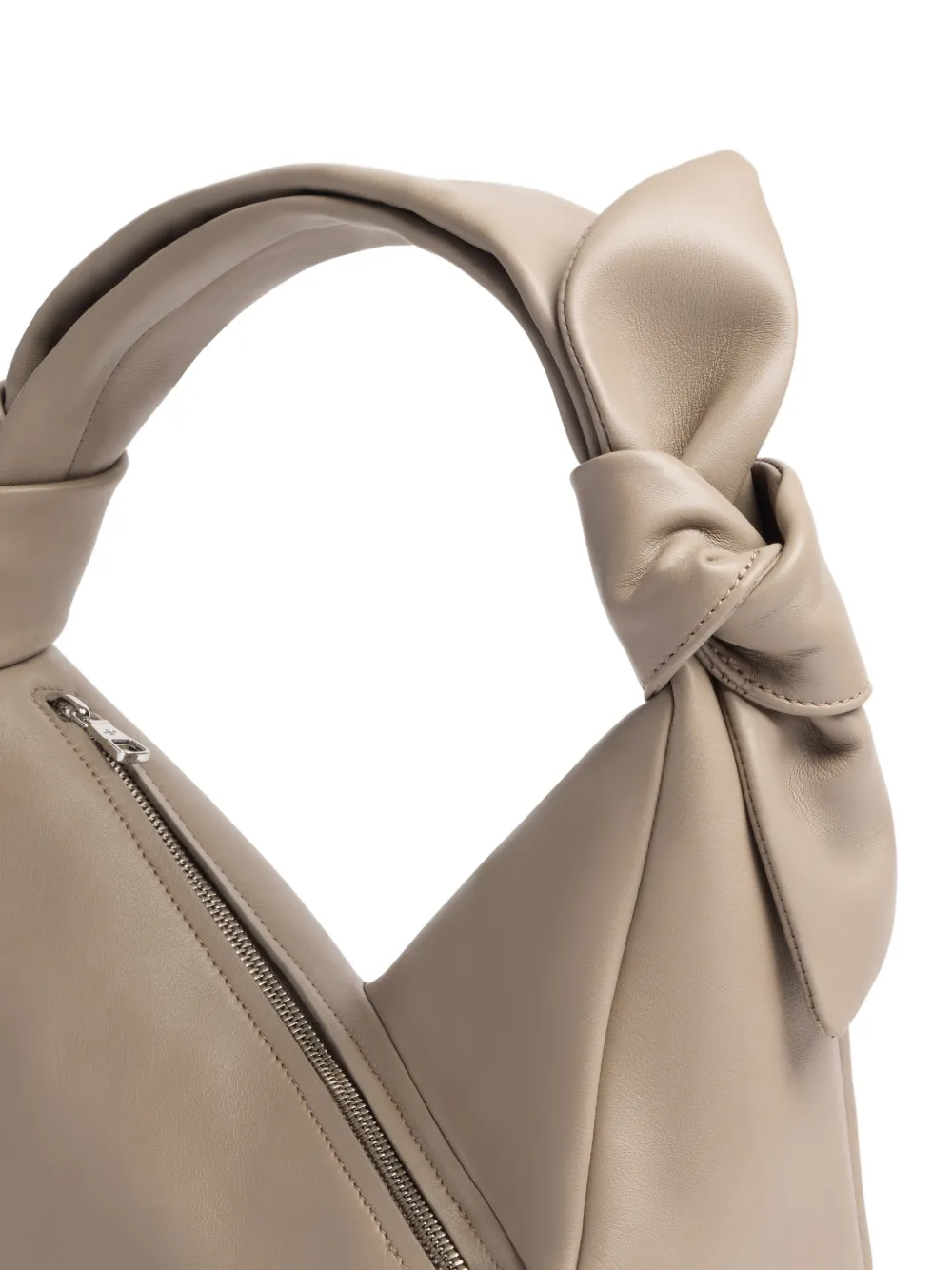 Patou Bonbonnette schoudertas met geknoopt detail Beige