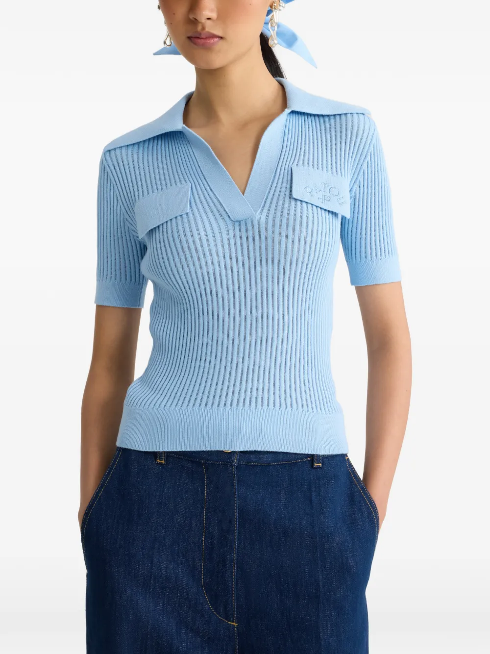 Embroidered-Logo Top