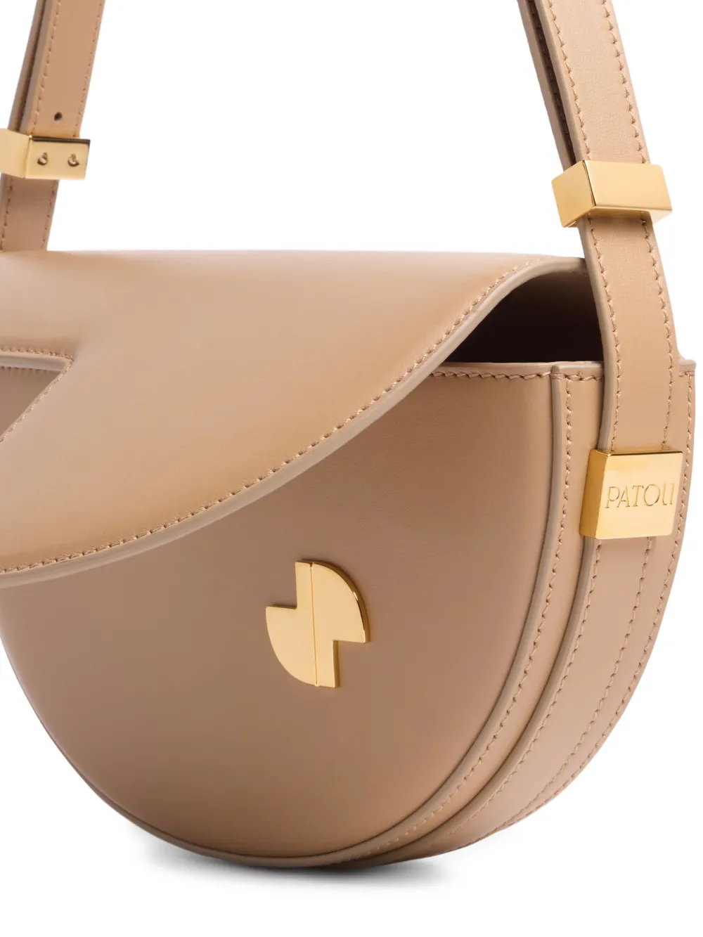 Patou Le Petit schoudertas met logopatch Beige