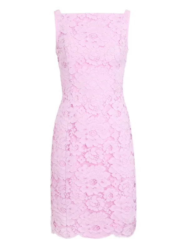 Patou Lace Midi Dress in Pink