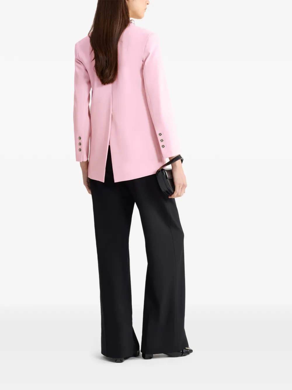  Patou Double-breasted Collarless Blazer - Pink 