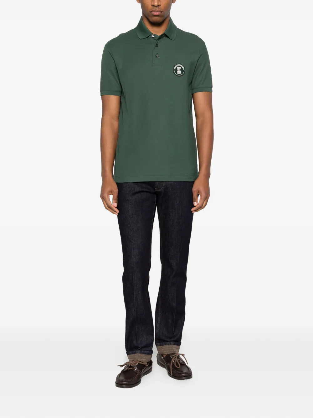 Emporio Armani Jeans met vijf zakken en logoplakkaat Blauw