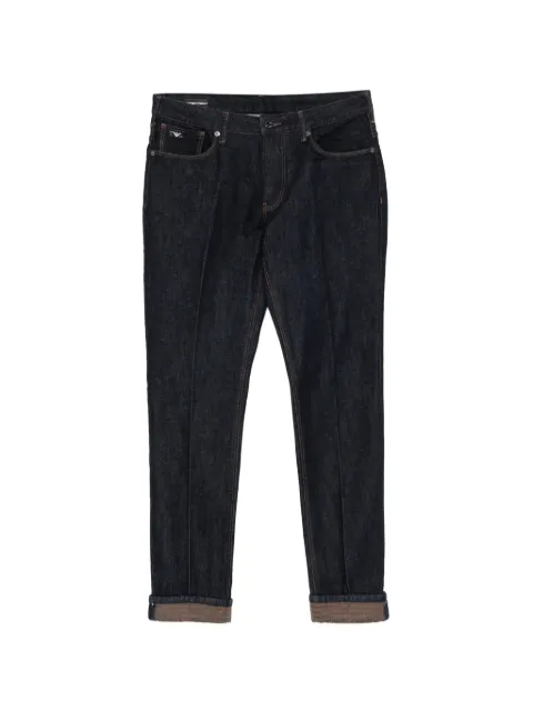 Emporio Armani logo标牌五口袋牛仔裤