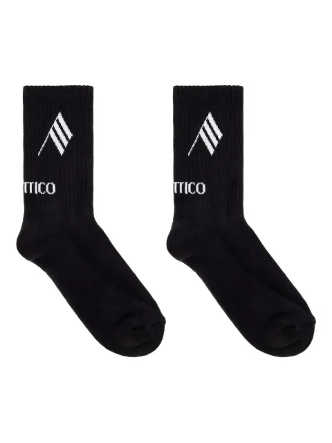 The Attico logo-detail ribbed socks