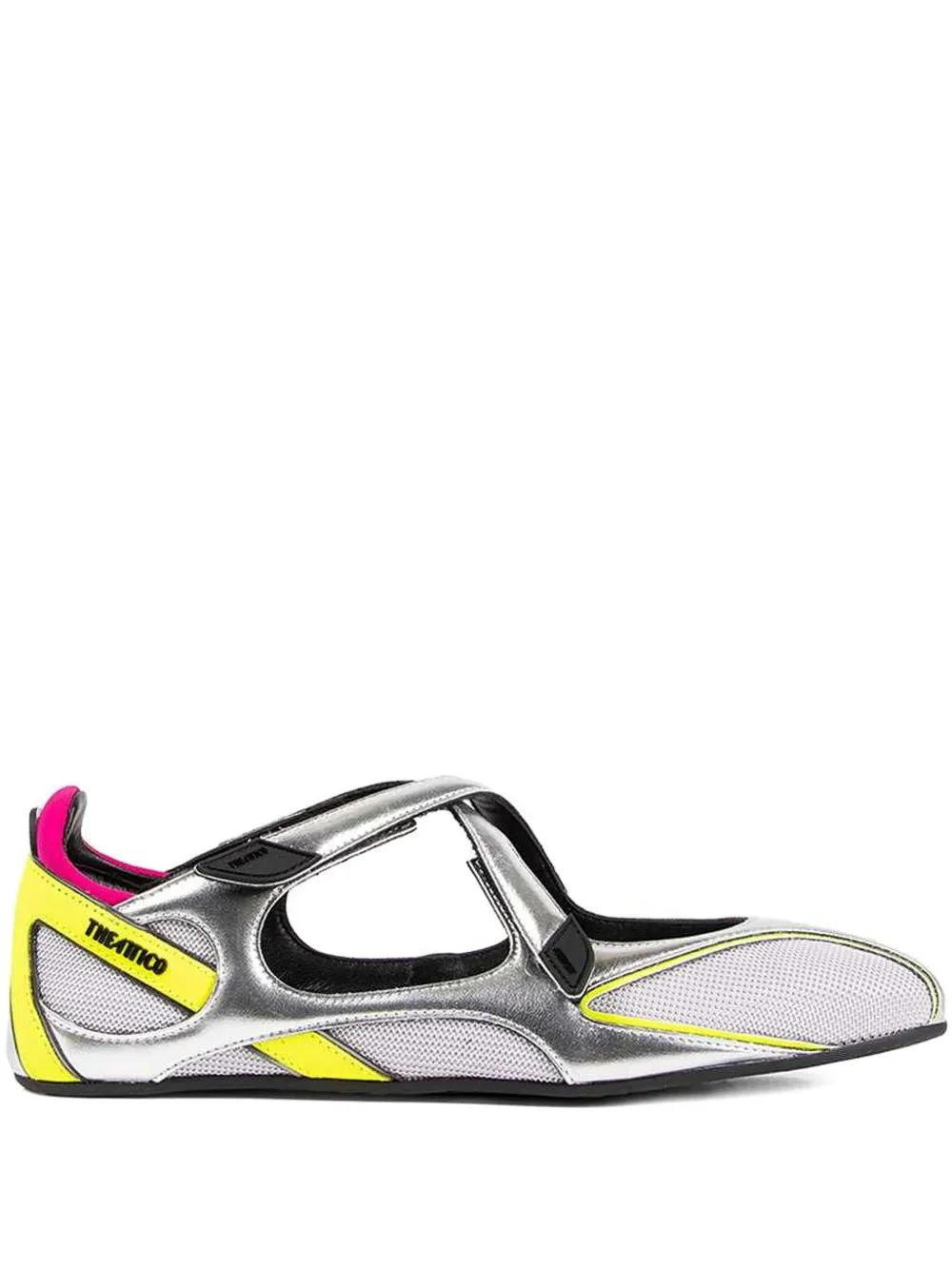 The Attico Floor 01 holographic ballet flats - Argento