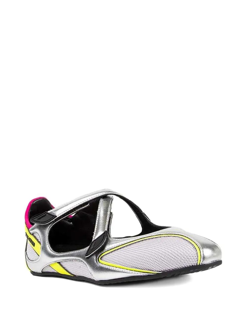 The Attico Floor 01 holographic ballet flats Zilver