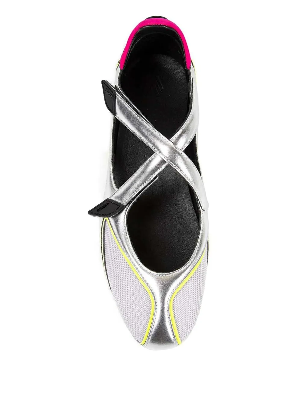 The Attico Floor 01 holographic ballet flats Zilver