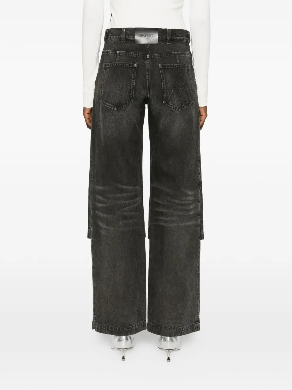 The Attico Jeans met gelaagd effect Zwart