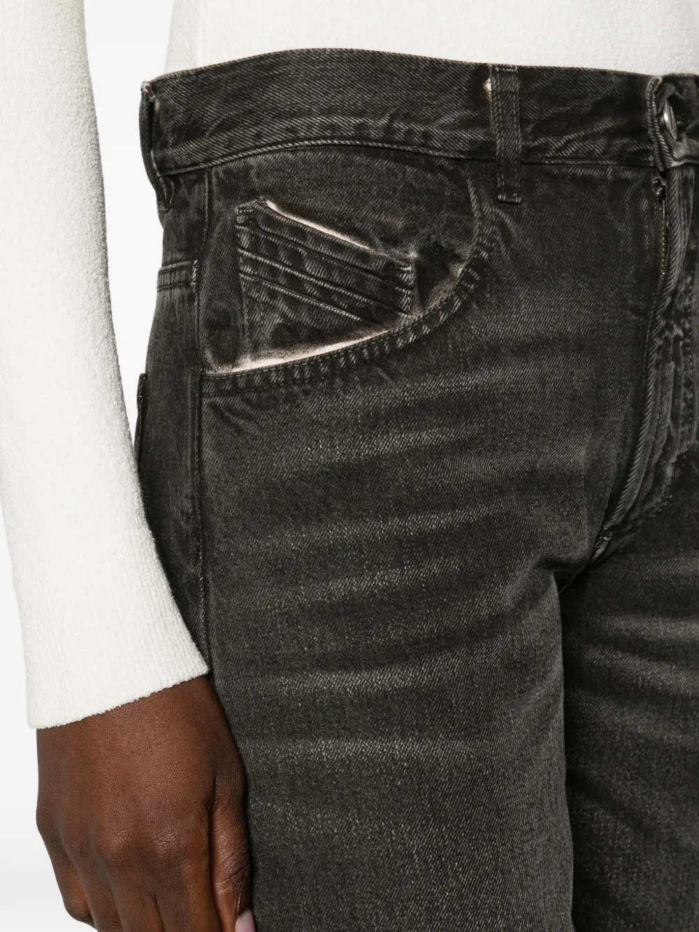 The Attico Jeans met gelaagd effect Zwart