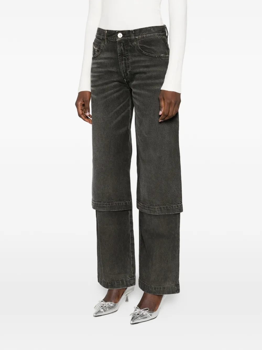  The Attico Layered-effect Jeans - Black 
