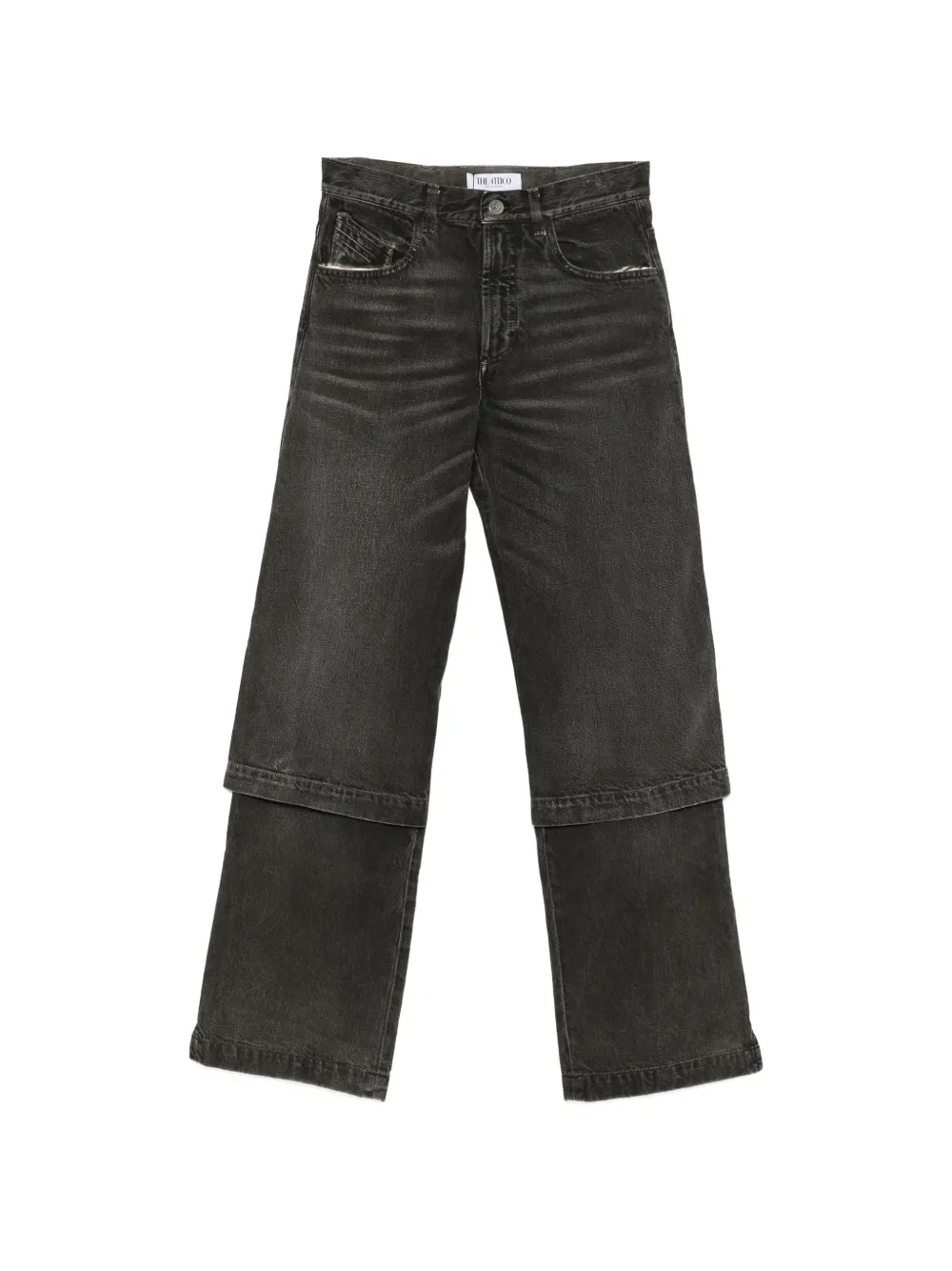 The Attico layered-effect jeans - Nero