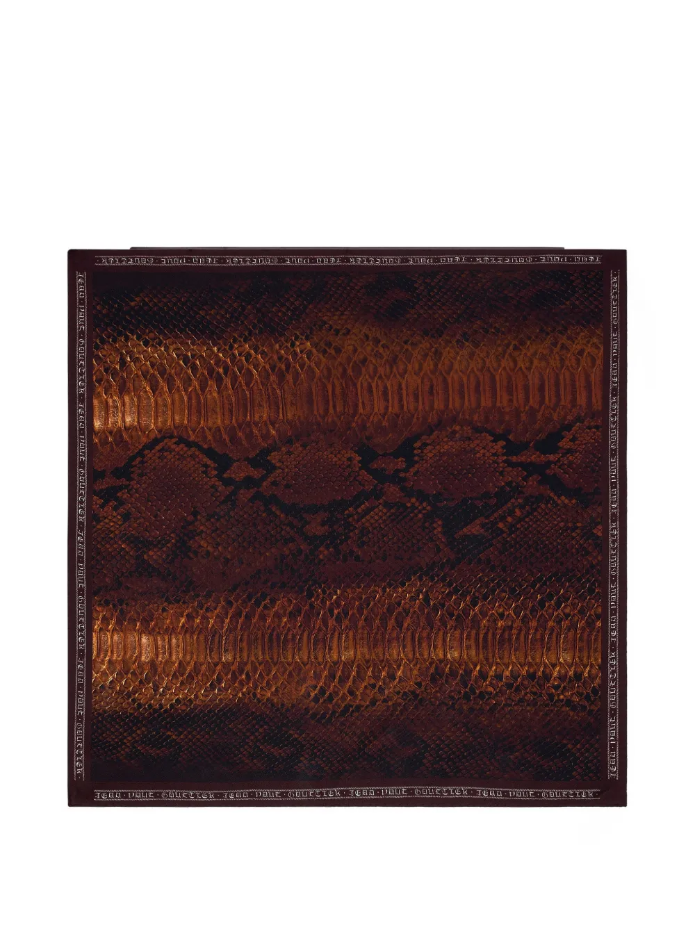 Jean Paul Gaultier python print silk scarf - Marrone