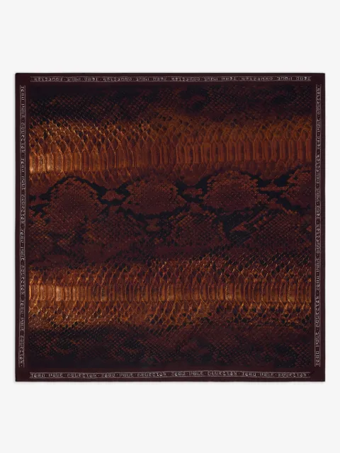 Jean Paul Gaultier python print silk scarf