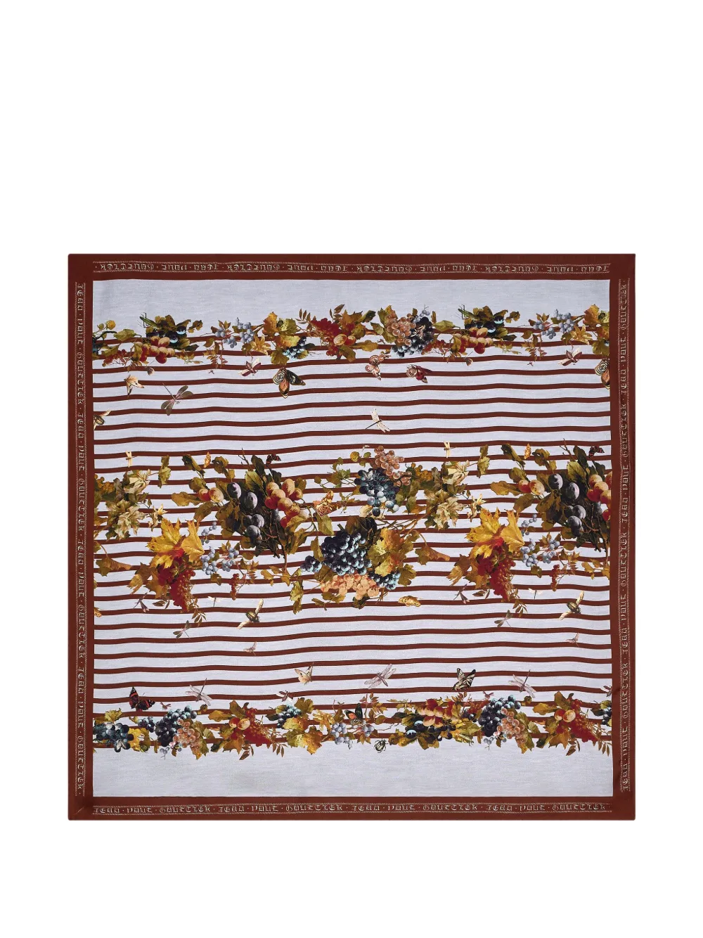 Jean Paul Gaultier striped floral scarf - Toni neutri