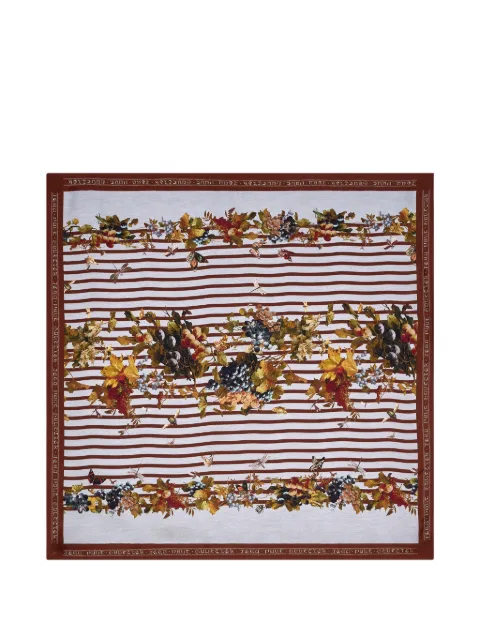 Jean Paul Gaultier striped floral scarf