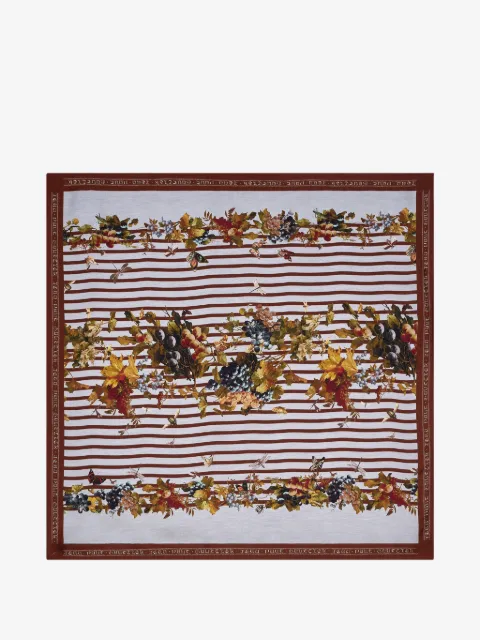 Jean Paul Gaultier striped floral scarf