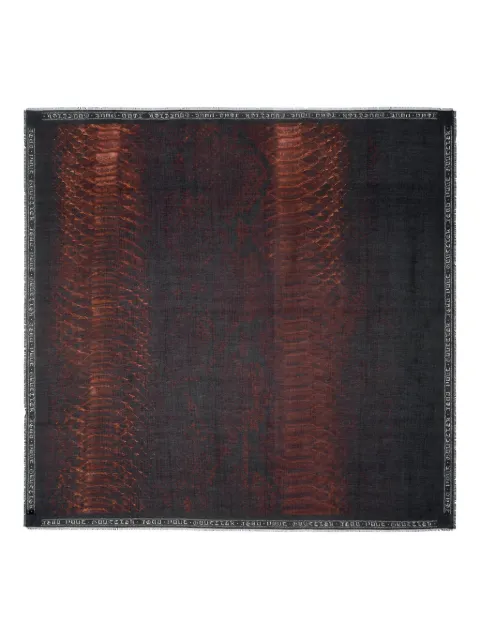 Jean Paul Gaultier python print logo scarf