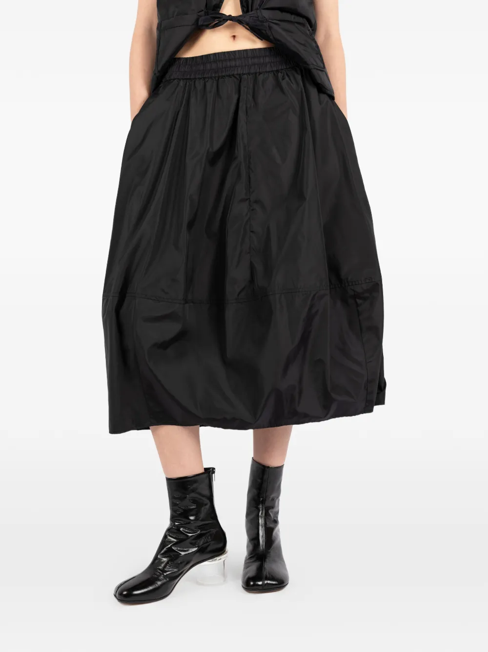 Société Anonyme elasticated midi skirt - Nero