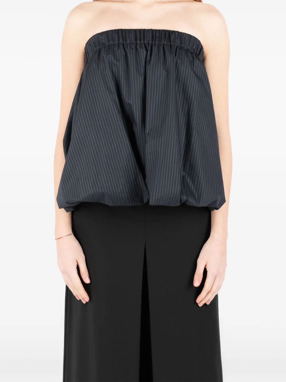 Société Anonyme striped gathered mini skirt - Grigio