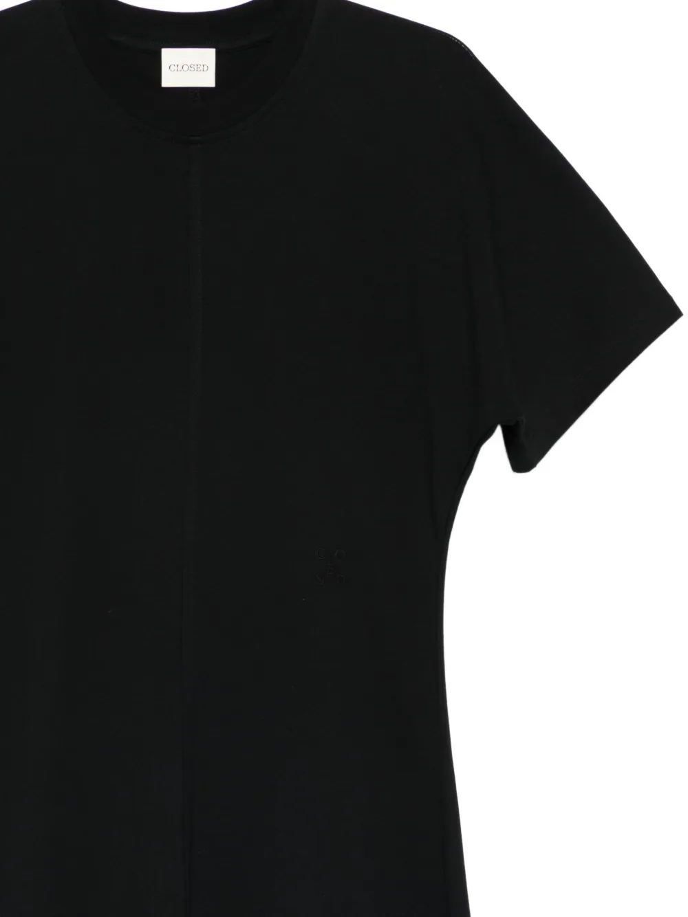 Closed T-shirtjurk met ronde hals Zwart
