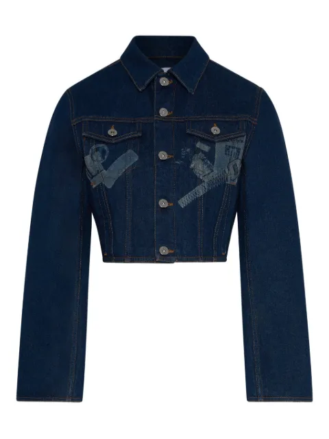 Jean Paul Gaultier trompe l'oeil cropped denim jacket