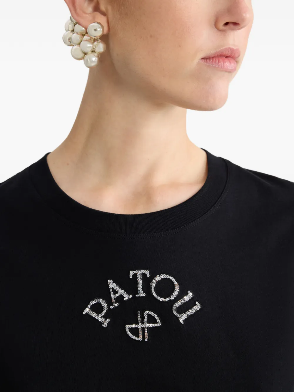 Patou T-shirt met logo Zwart