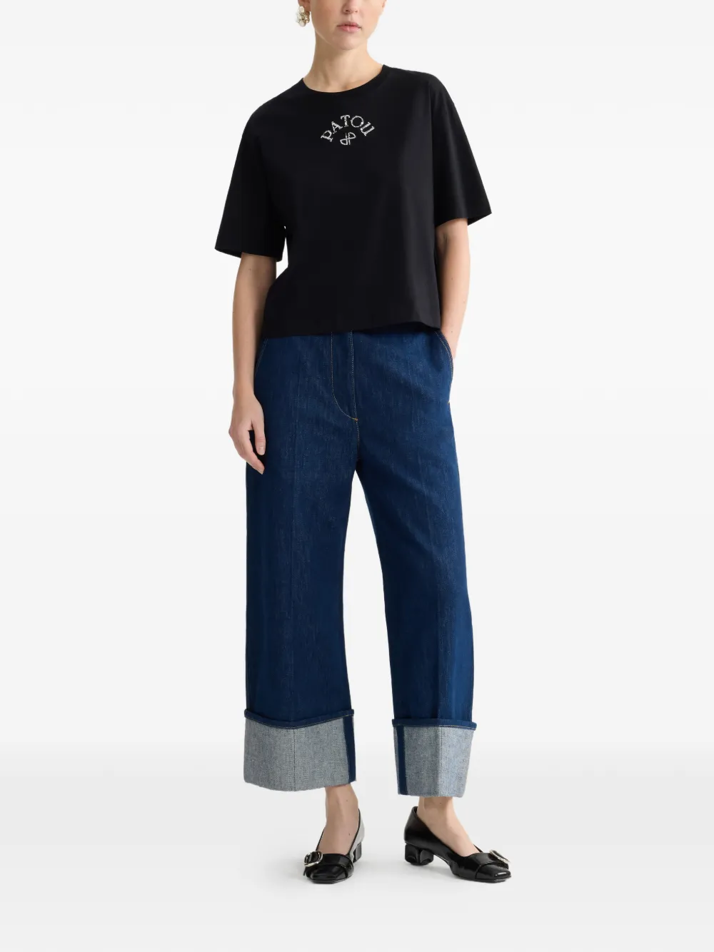 Patou T-shirt met logo Zwart