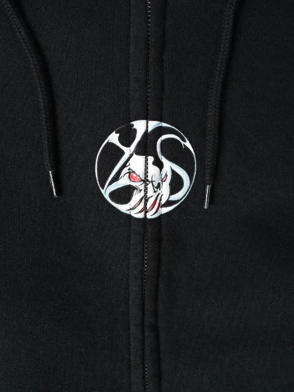 YARDSALE Zip screen-printed Hoodie | Black | FARFETCH GE