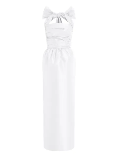 Patou halterneck bow maxi dress
