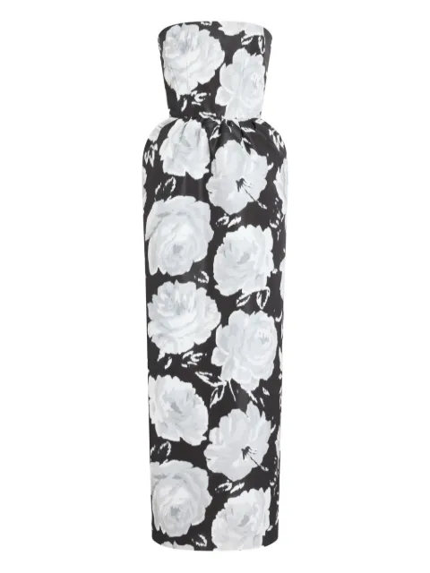 Patou bustier floral maxi dress