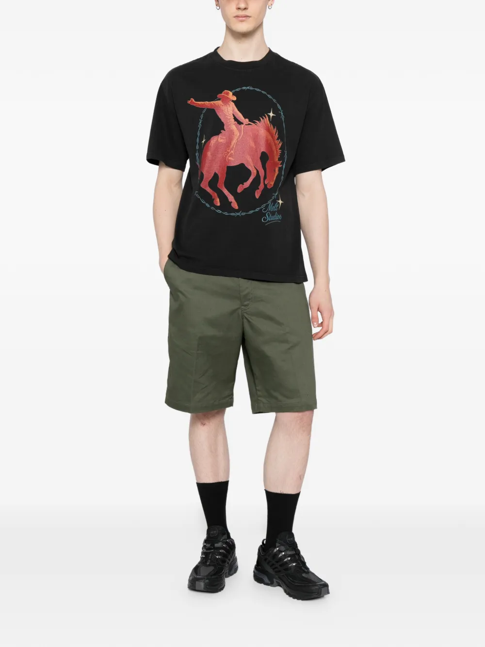 Melt horse-print T-shirt - Grijs