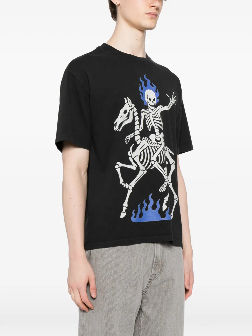 Melt T-shirt met grafische print Zwart