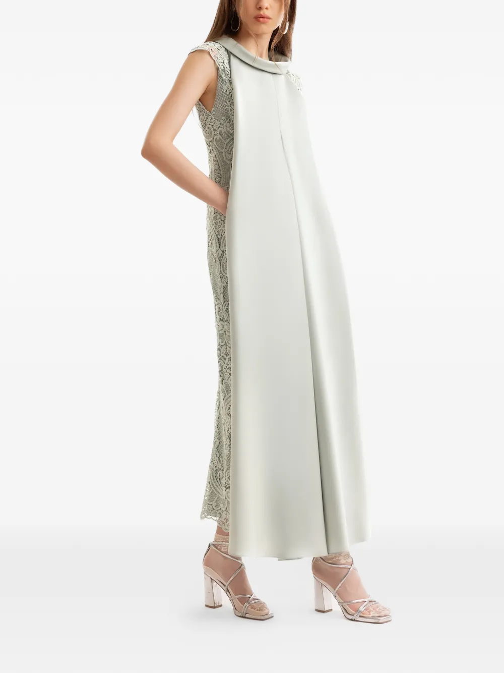 Gemy Maalouf Midi-jurk met korte mouwen - Groen