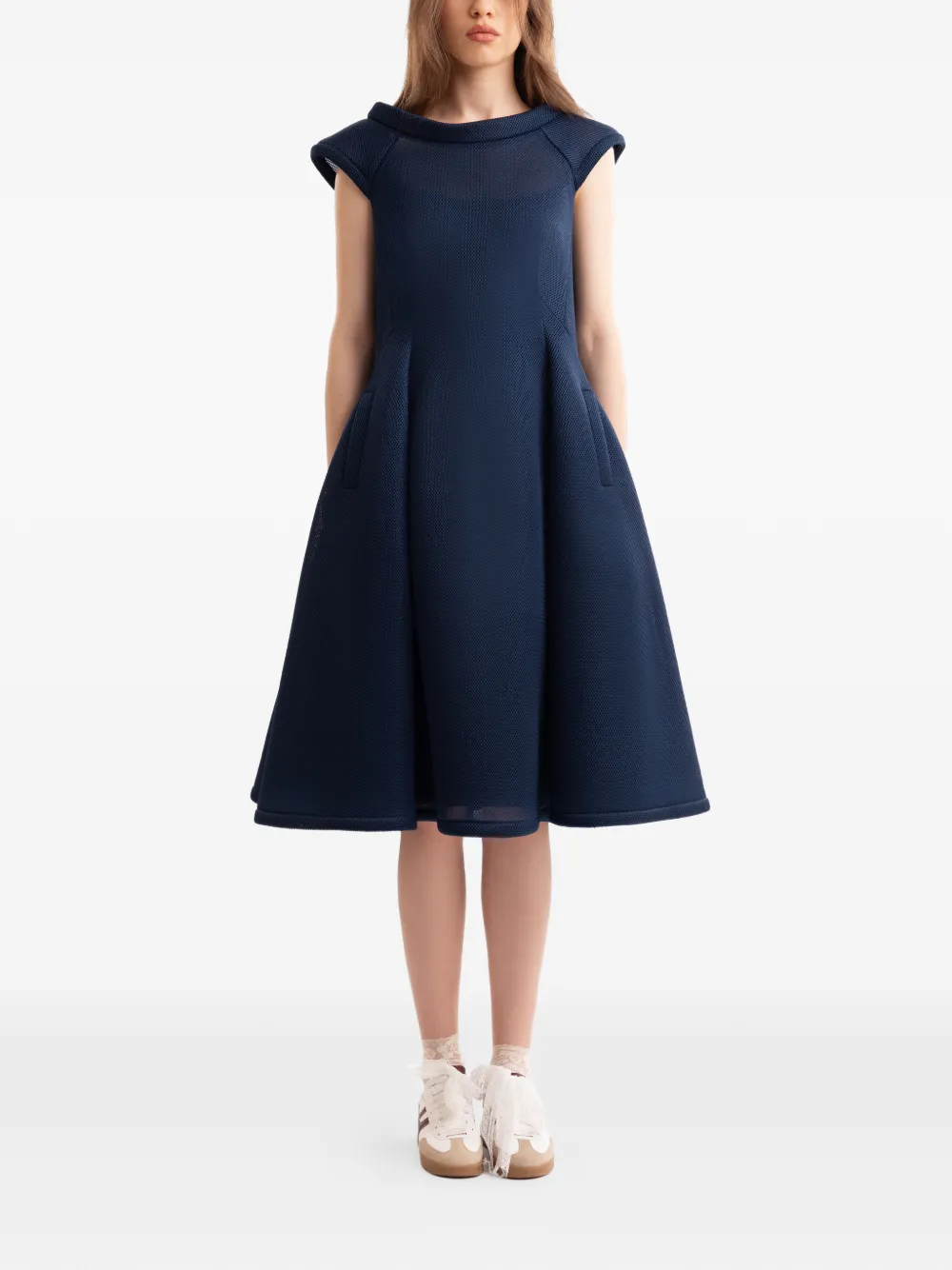 Gemy Maalouf short-sleeves midi dress - Blu