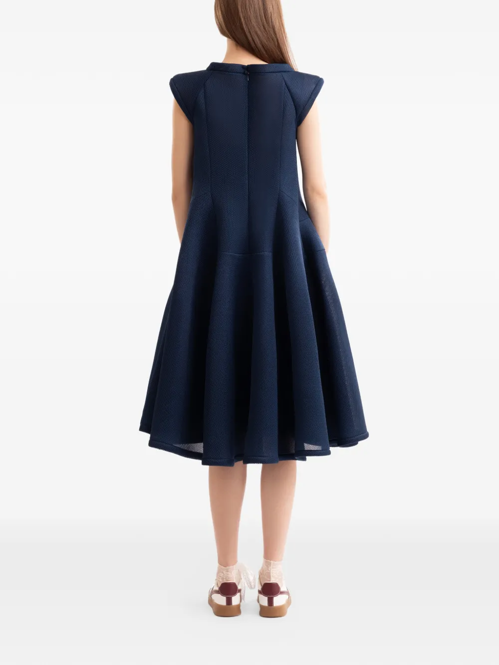 Gemy Maalouf Midi-jurk met korte mouwen - Blauw