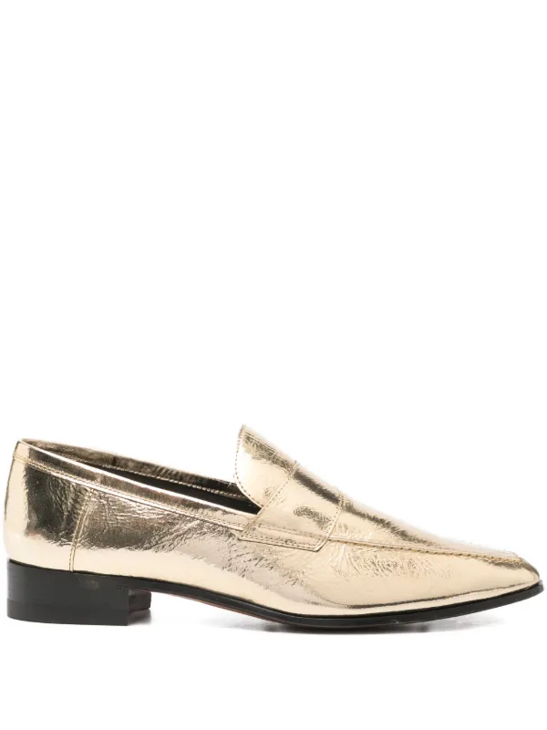 Paris Texas Leather Loafers in Gold